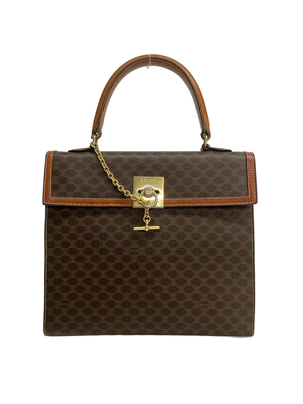 Celine Macadam Dark Brown Pvc Leather #373144C63B